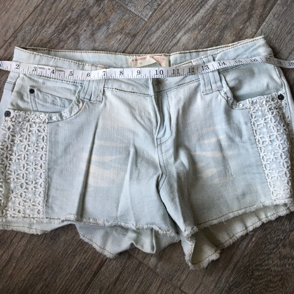 No Boundaries Denim and lace shorts